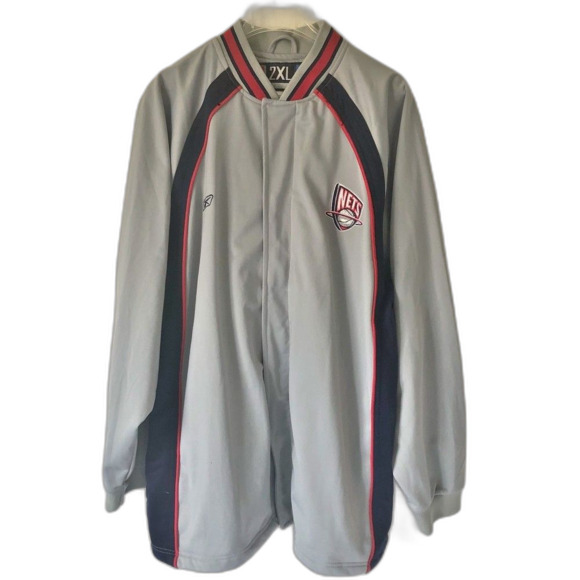 Vintage NBA New Jersey NETS Reebok Warmup Jacket Sz 2XL Basketball Fans Apparel - Picture 4 of 13